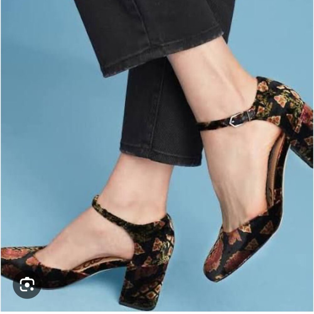 Sam Edelman Clover Velvet Block Heel Pumps